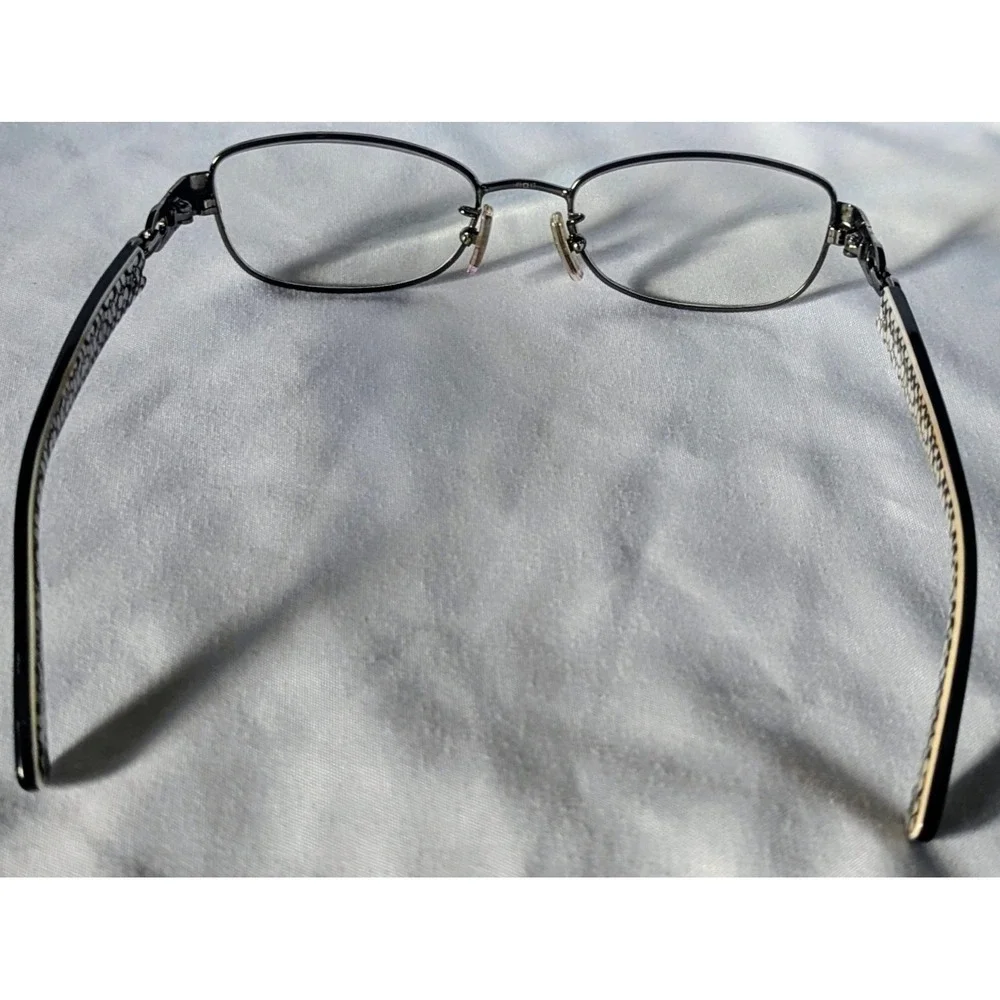 Coach Eyeglasses HC5054 Faina 59-17-135 Slv/Blk/Wht Metal‎ Frames Authentic